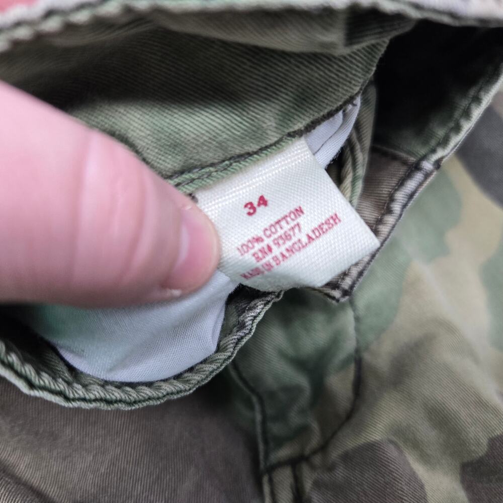 Vintage Camo Cargo Shorts Men's Size 34 Arizona Jean Co Y2K Pockets - Picture 4 of 9